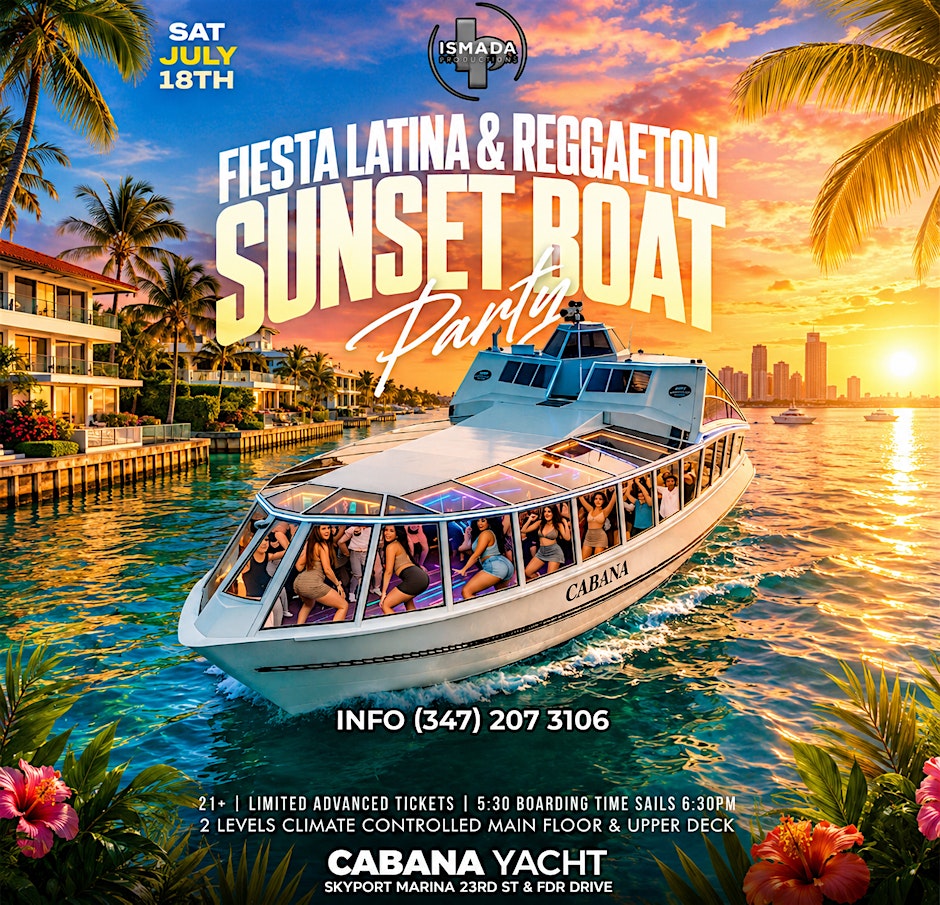 Fiesta Latina NYC Sunset Cruise | Latin & Reggaeton Party