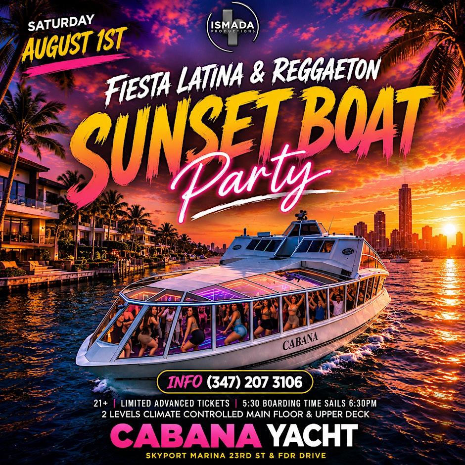 Fiesta Latina NYC Sunset Cruise | Latin & Reggaeton Party