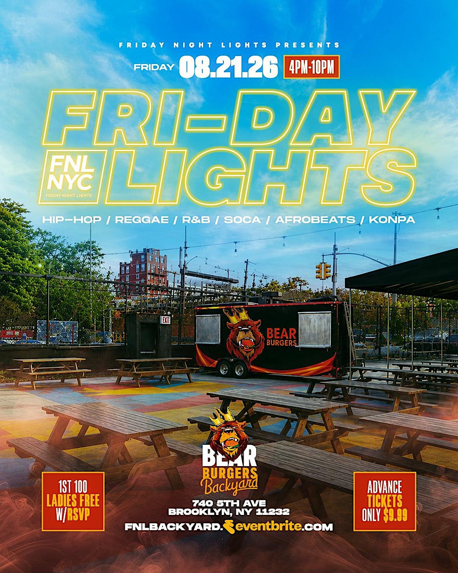 FRI-DAY LIGHTS | Friday, August 21 | Brooklyn Outdoor Day Party (4PM–10PM)