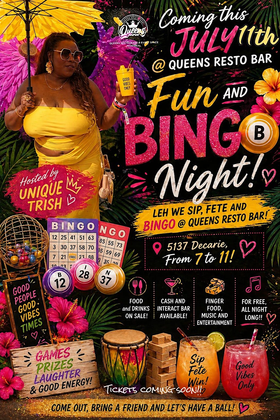 Fun & Bingo Night: Where Bingo Meets Soca, Reggae, Afrobeats & Hip Hop