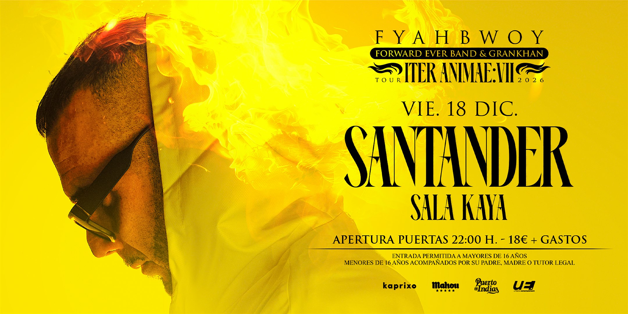 Fyahbwoy en Sala Kaya Santander (Cantabria).