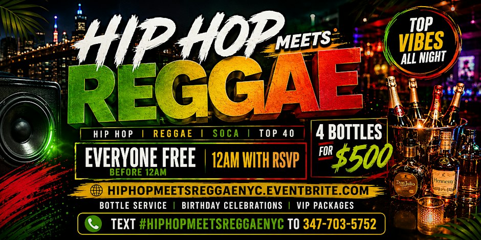 Hip Hop Meets Reggae in Queens (Big Room Saturdays)