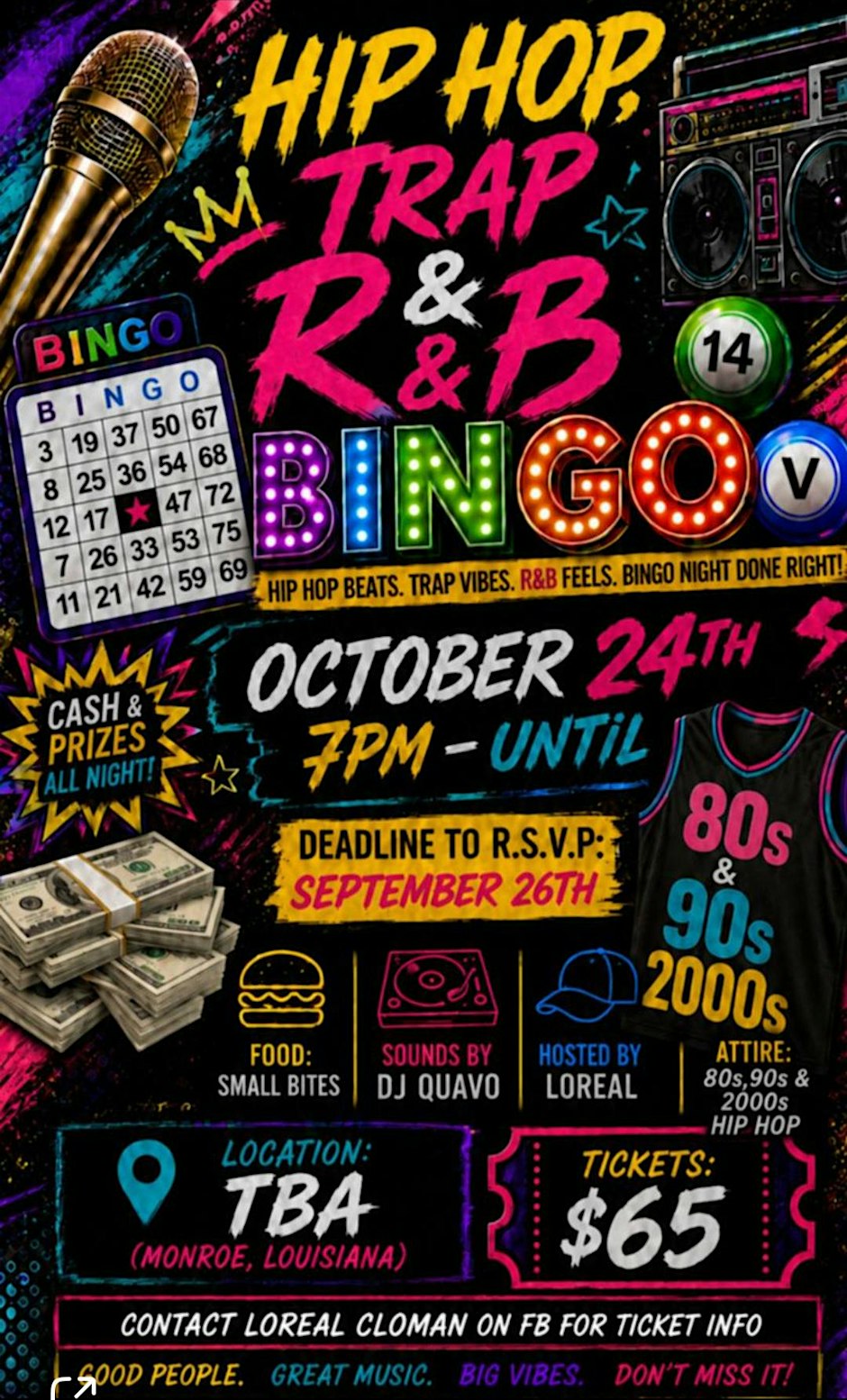 HipHop, Trap, and R&B Bingo