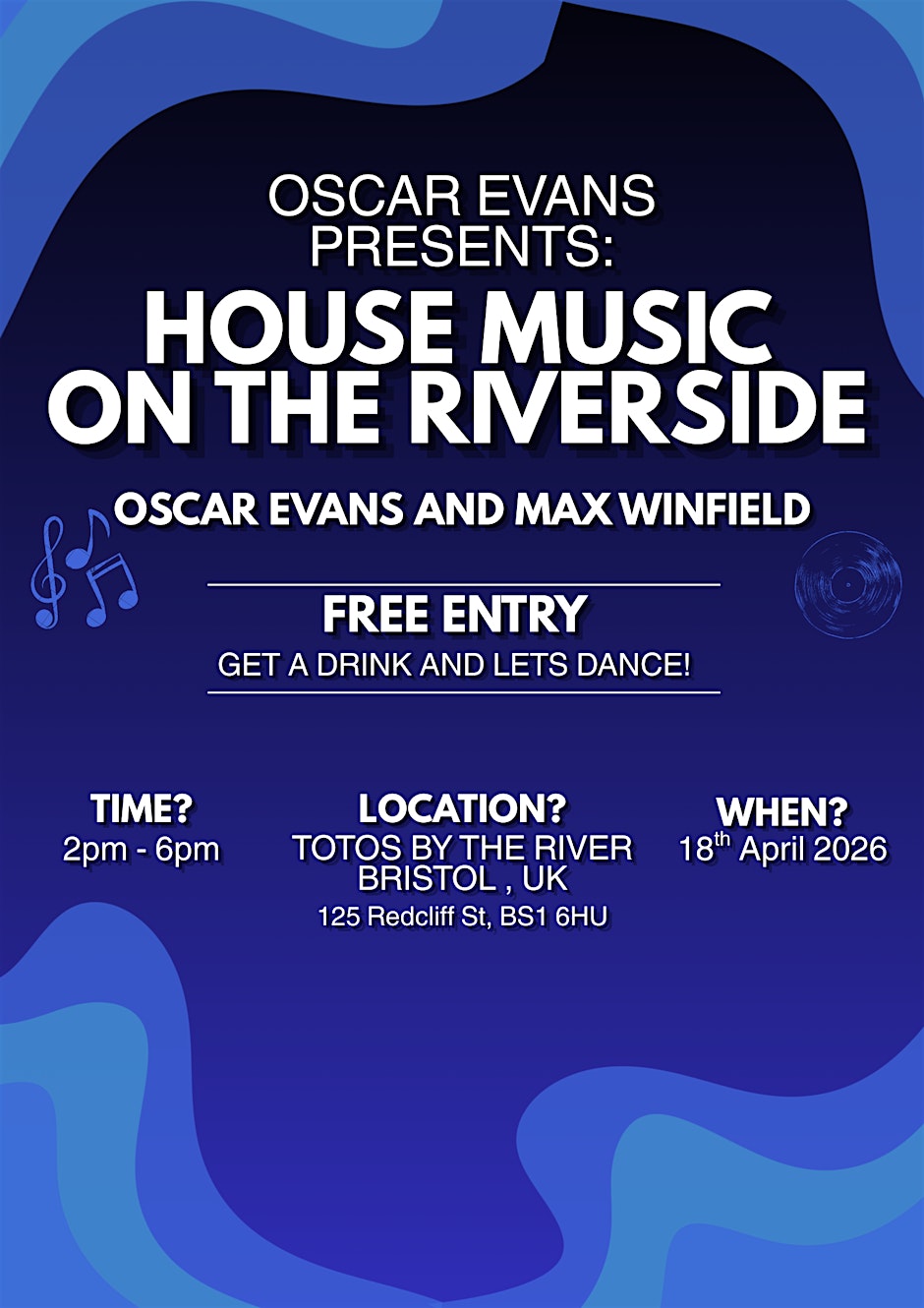 House Music On The Riverside | OscarEvansMusic & Max Winfield | Bristol