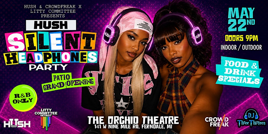 Hush Silent Headphones Party:  R&B Only