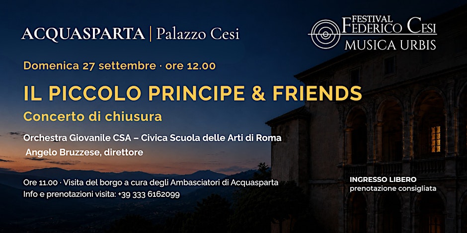 IL PICCOLO PRINCIPE & FRIENDS – Concerto di chiusura