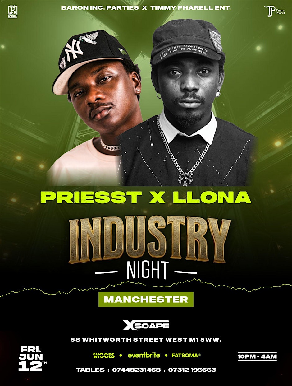 INDUSTRY NIGHT With PRIESST, LLONA & More - Live In Manchester