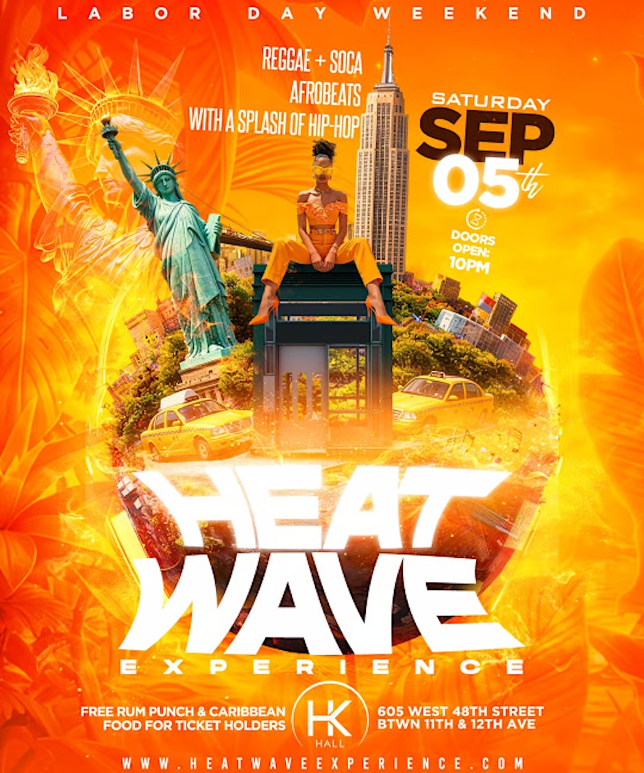 JiggyTime Heat Wave Experience at HK Hall Labor Day Weekend
