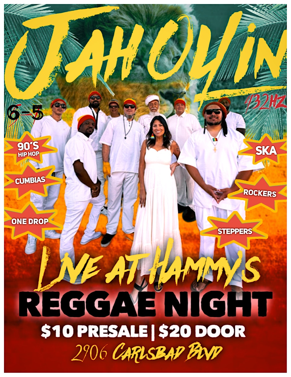JT Presents: First Friday's Reggae Night with Jah Ollin