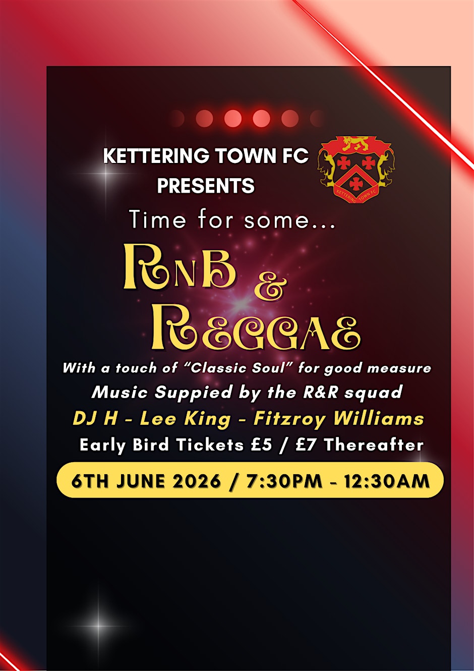 Kettering Town FC - RnB & Reggae Night