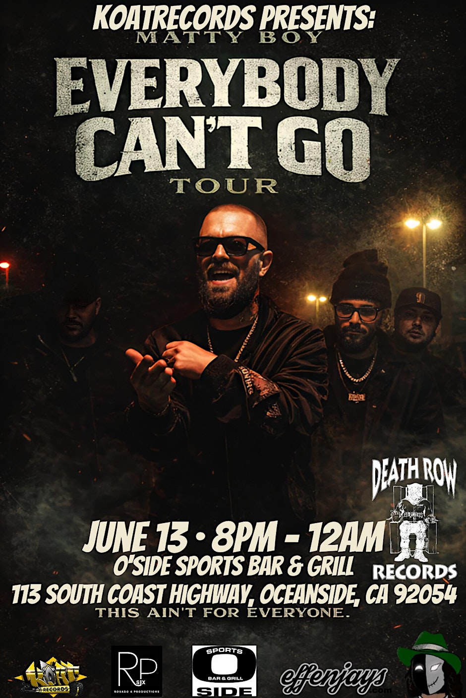 KOATRECORDS PRESENTS: MATTY BOY LIVE AT O'SIDE SPORTS BAR AND GRILL