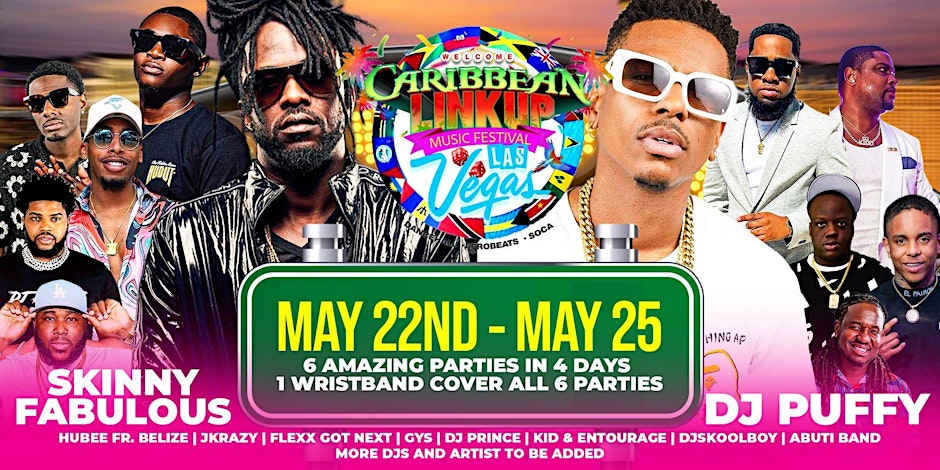 LAS VEGAS #1 CARIBBEAN FESTIVAL RETUNRS MEMORIAL WKND W/ 6 AMAZING PARTIES!
