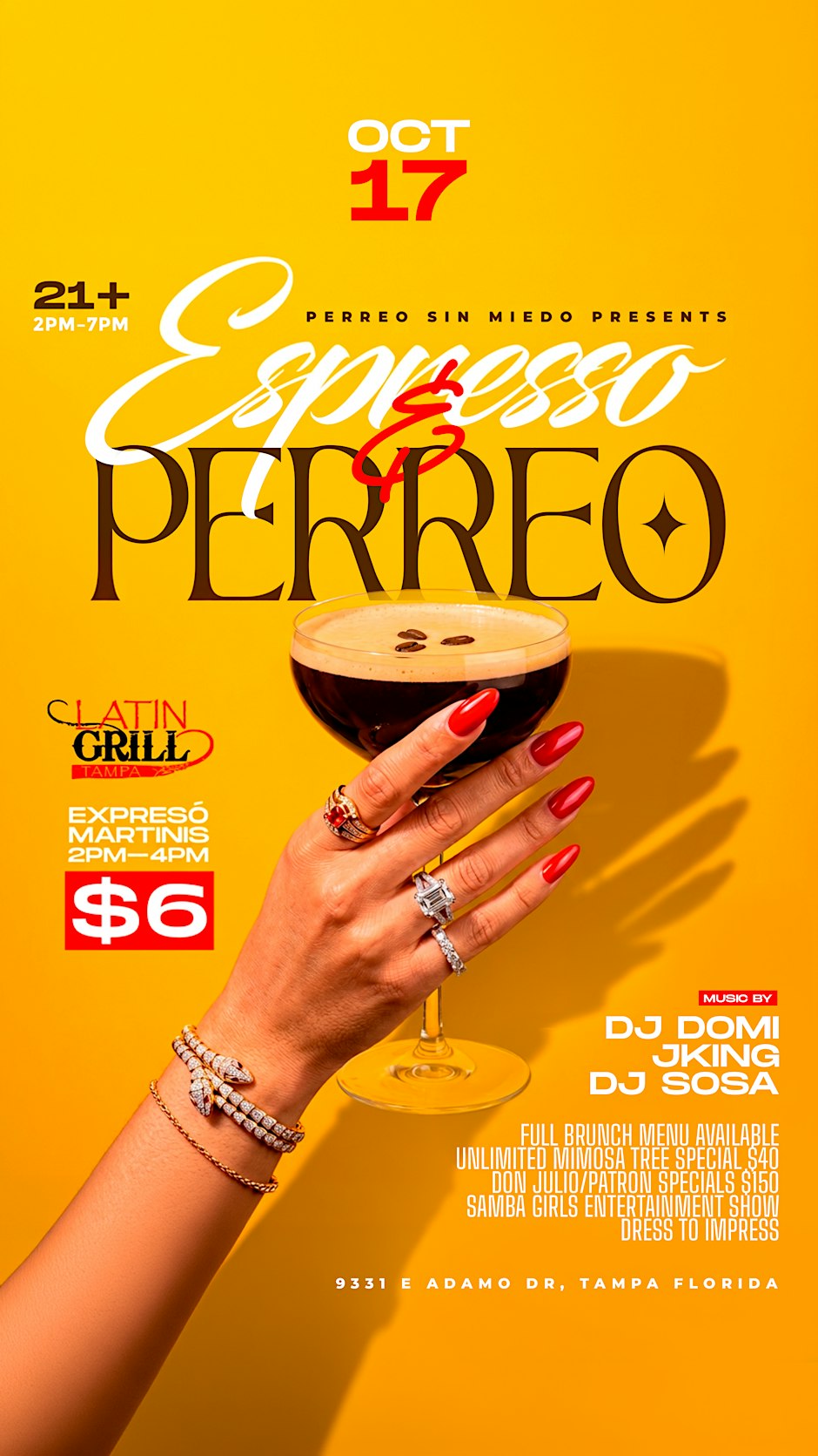 Latin Day Party - Espresso & Perreo
