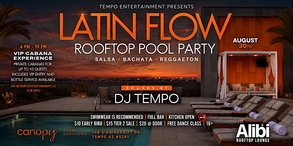 Latin Flow Rooftop Pool Party