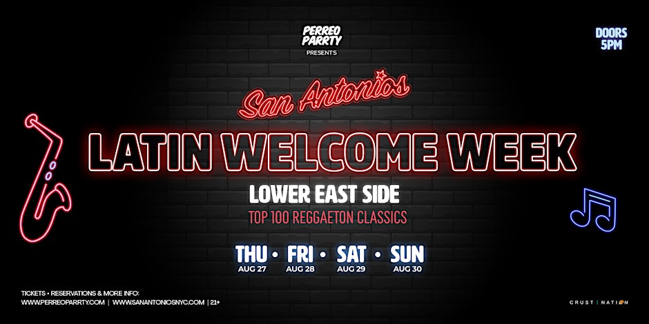 Latin Welcome Week Party @ San Antonios, Lower East Side