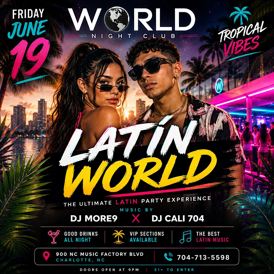 Latin world Friday  | 18+ | patio