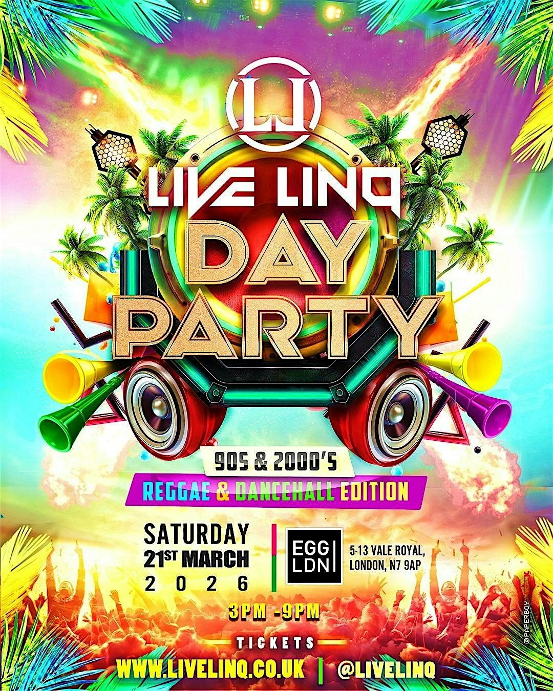 Live LinQ Day Party 90s - 2000s Reggae & Dancehall