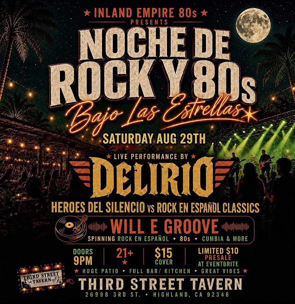 Live tribute to Heroes Del Silencio & Rock en Español classics in Highland!