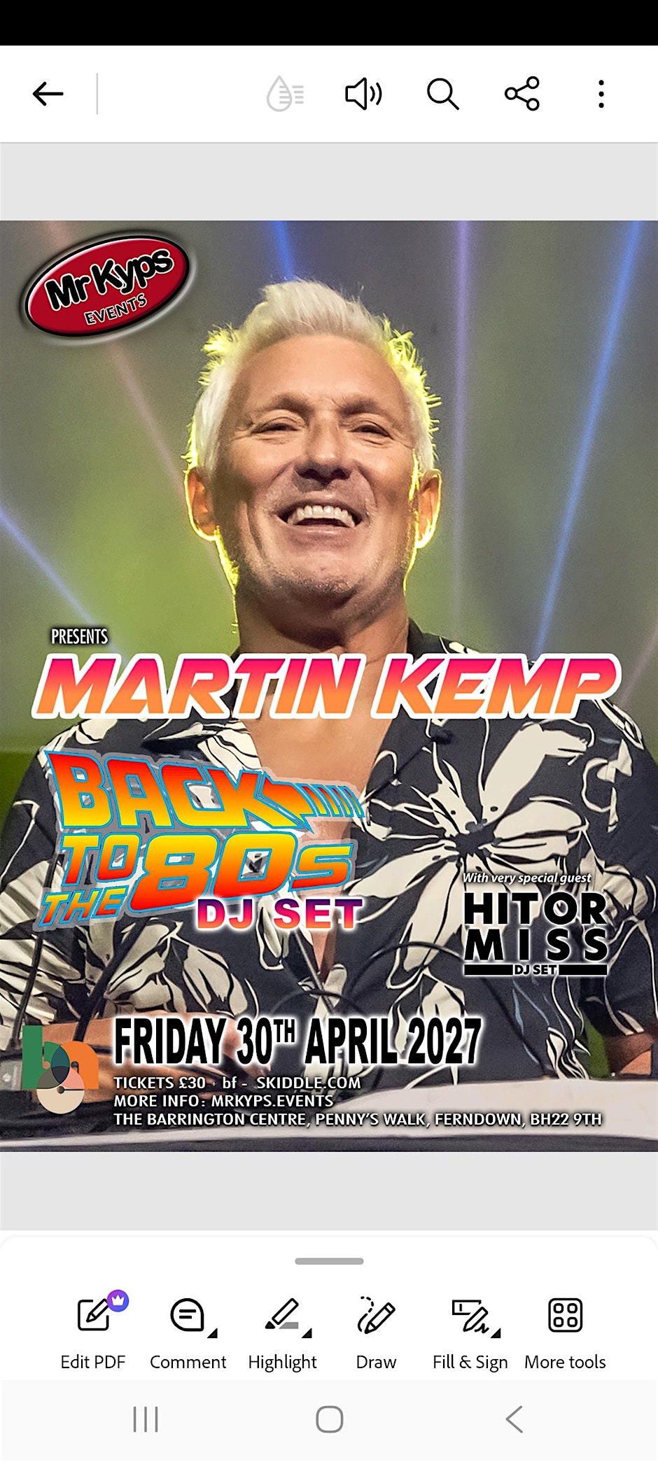 Martin Kemp 80s DJ Set