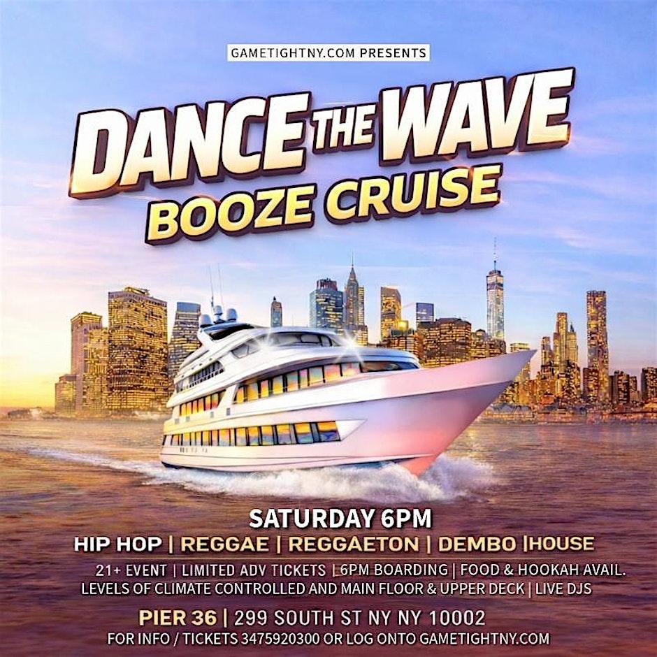 MDW NYC HIP HOP VS REGGAE® NYC SATURDAY SUNSET CRUISE PIER 36 2026