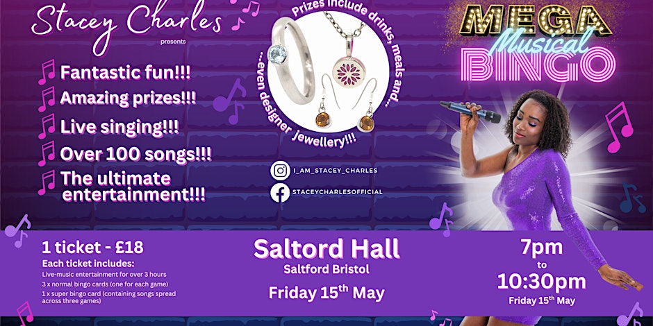 ⭐MEGA⭐ Musical Bingo at Saltford Hall (Bristol)