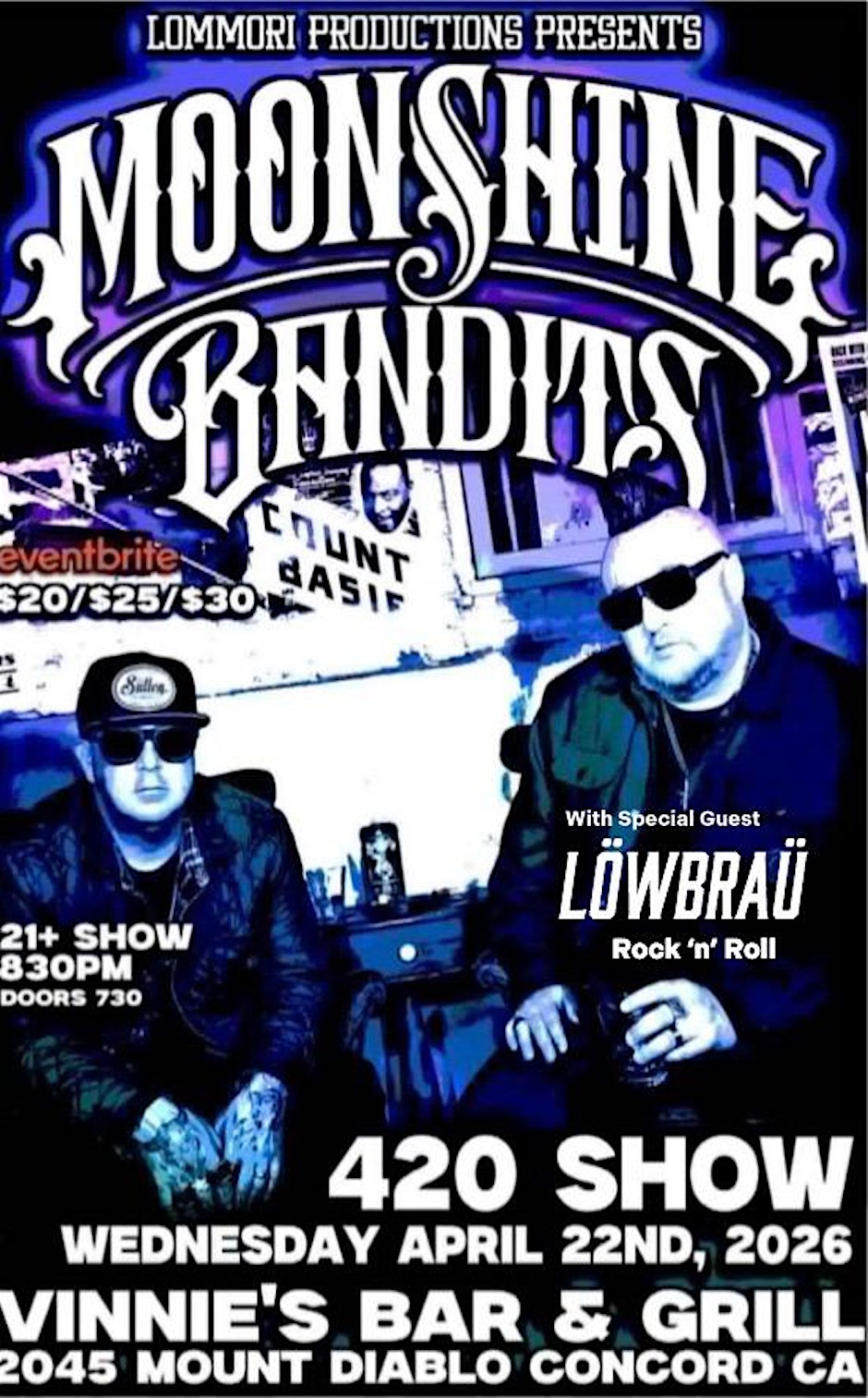 Moonshine Bandits with Special Guest Lowbrau at Vinnie