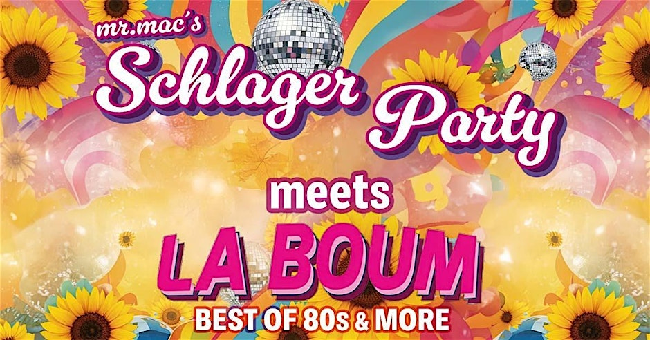 mr. mac's Schlager-Party meets La Boum -  die 80er-Party