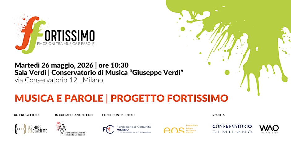 MUSICA E PAROLE | PROGETTO FORTISSIMO