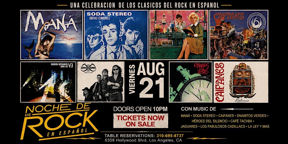 NOCHE DE ROCK EN ESPAÑOL | LIVE BAND + DJS | LOS ANGELES