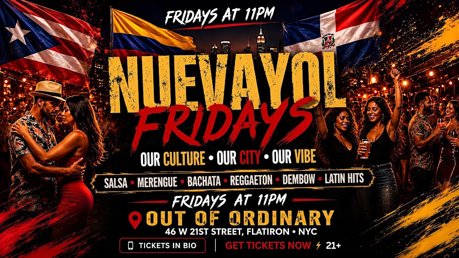 NuevaYol Fridays: Latin & Reggaeton Party NYC
