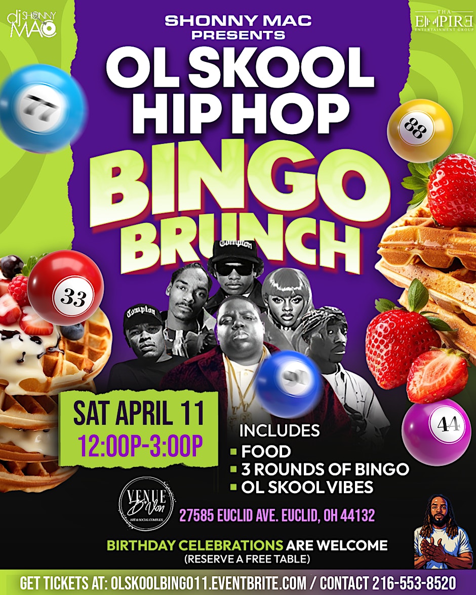 Ol Skool Hip Hop Bingo Brunch