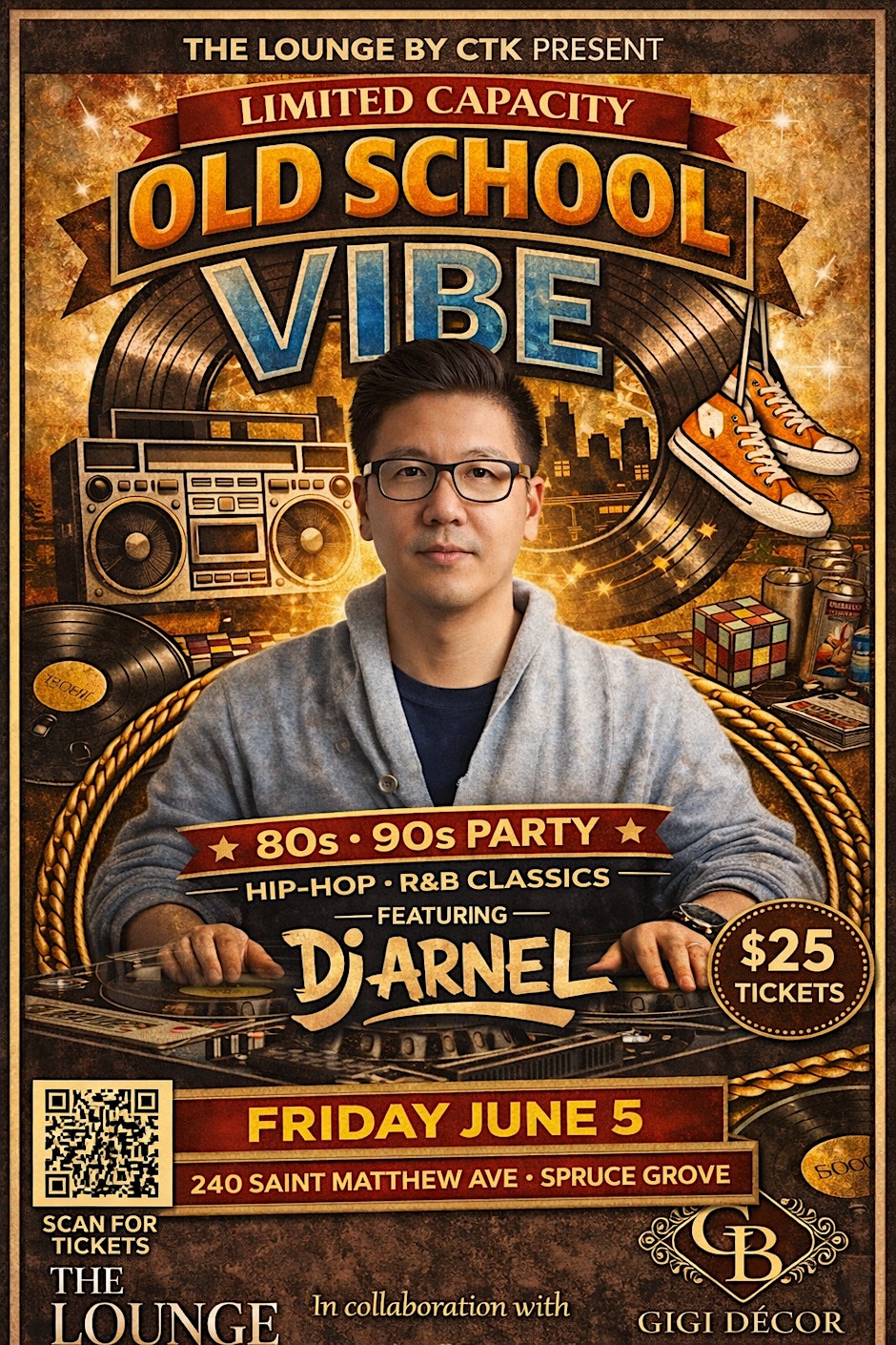 Old School Vibe: 80s & 90s Hip-Hop + R&B Night ft. DJ Arnel