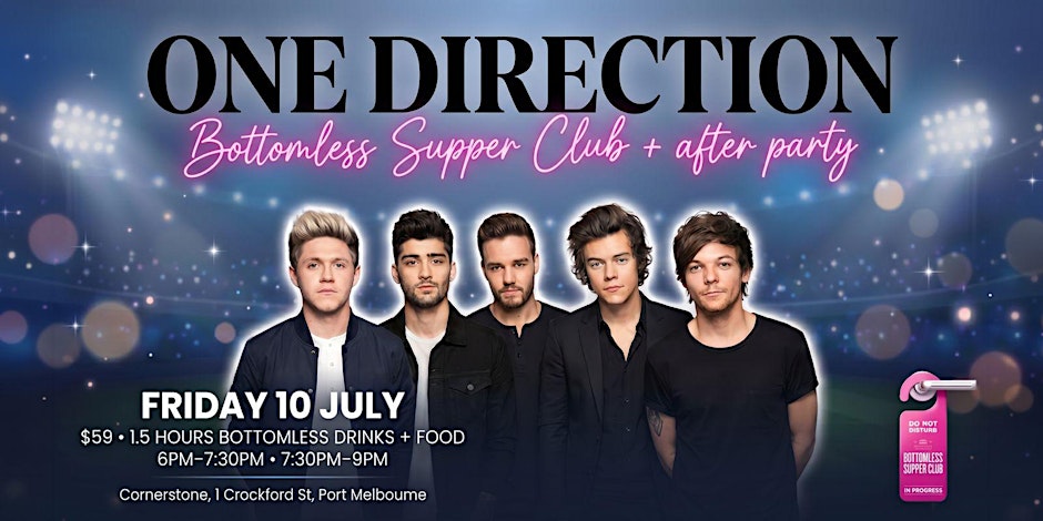 One Direction Bottomless Supper Club + After Party