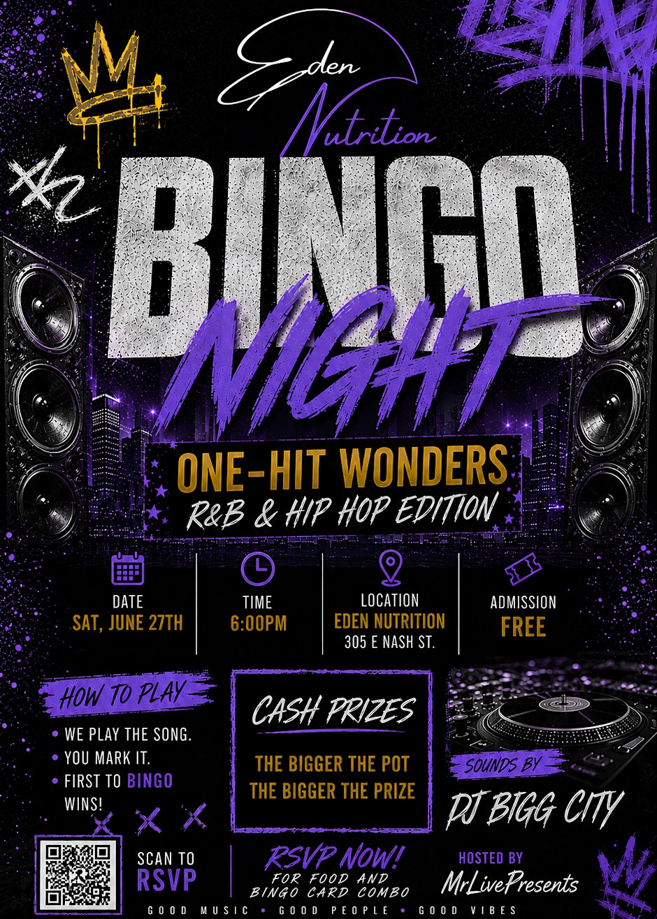One Hit Wonders: Hip-Hop vs R&B Bingo