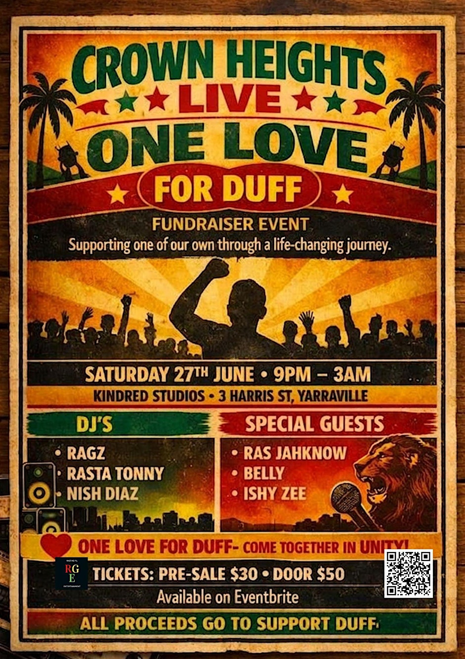 ONE LOVE FUNDRAISER FOR DUFF