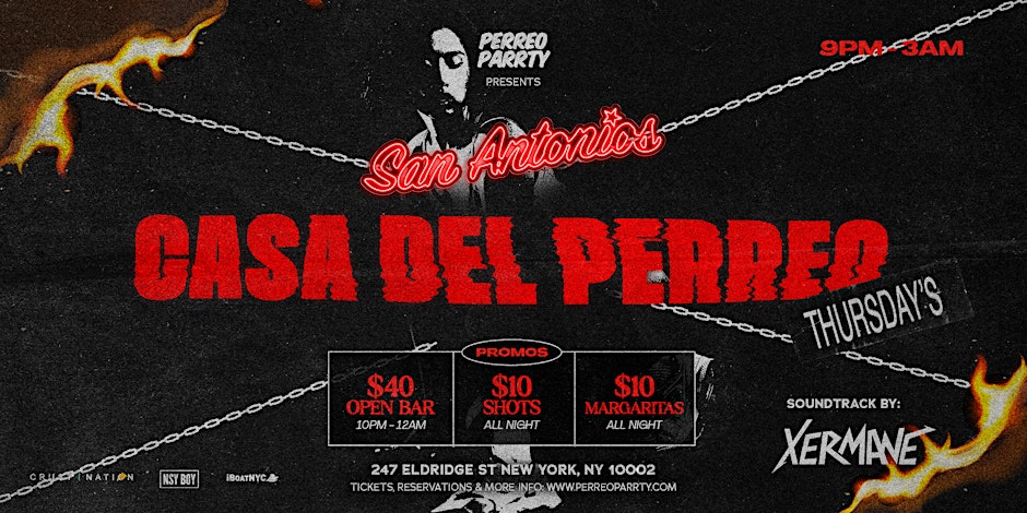 Open Bar Latin & Reggaeton party at Casa del Perreo
