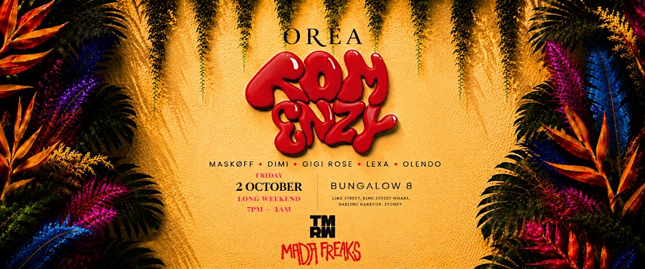 ORÉA presents TOM ENZY | Sydney Long Weekend