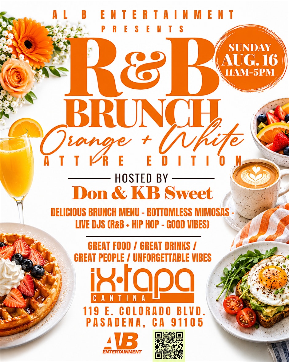 Orange & White R&B/Hip Hop Brunch Hosted By Don & KB Sweet