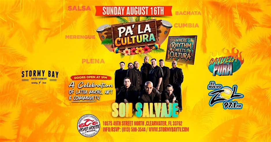 PA'LA CULTURA LATIN MUSIC FESTIVAL Flyer