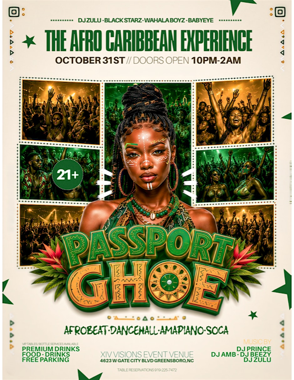 PASSPORT GHOE- AFRO-CARIBBEAN PARTY