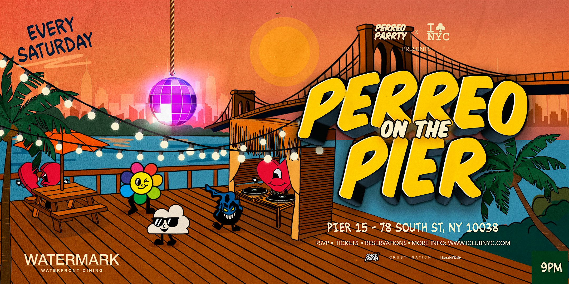 PERREO EN EL MUELLE   - Reggaeton party  @ WATERMARK  NYC  AL AIRE LIBRE