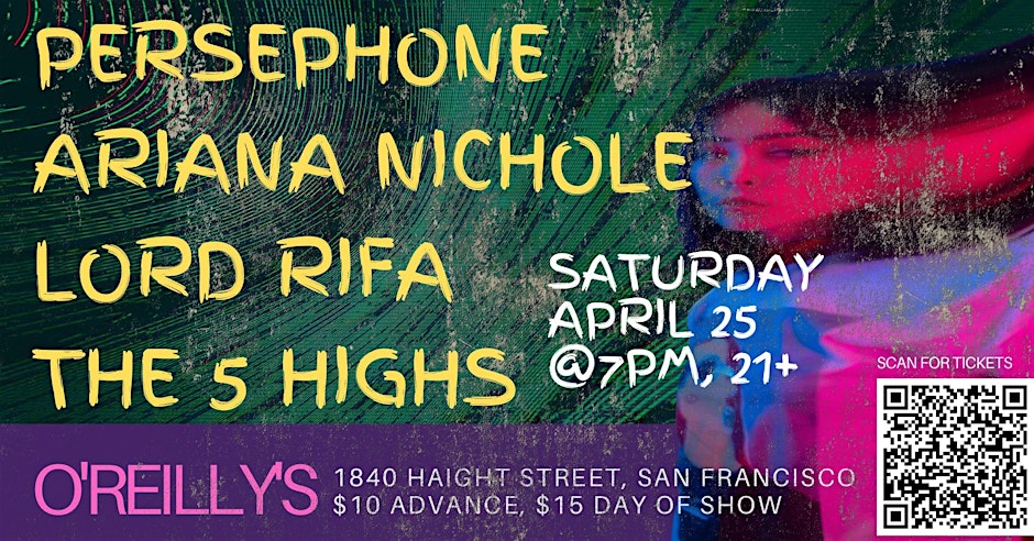 PERSEPHONE | ARIANA NICOLE | LORD RIFA | THE 5 HIGHS