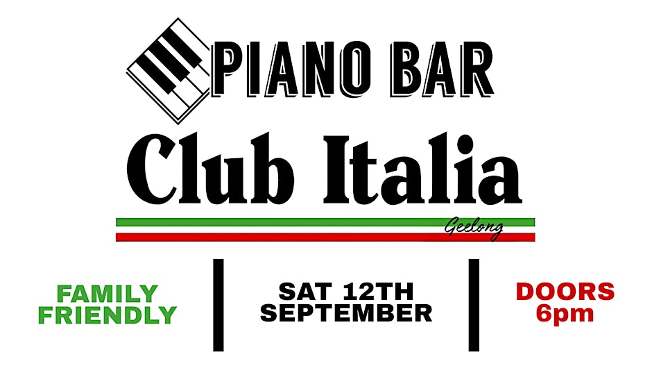 Piano Bar Pop-Up at Club Italia Geelong