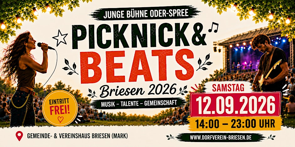Picknick & Beats Briesen 2026 – Junge Bühne Oder-Spree