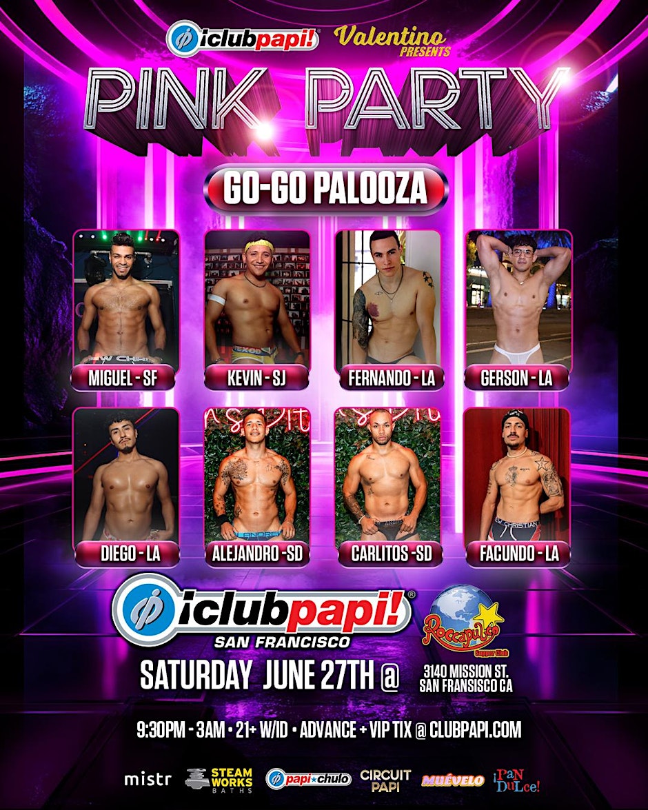 PINK PARTY  LATIN PRIDE  w/Turbulence Queen & Raquenel  @ ROCCAPULCO SF