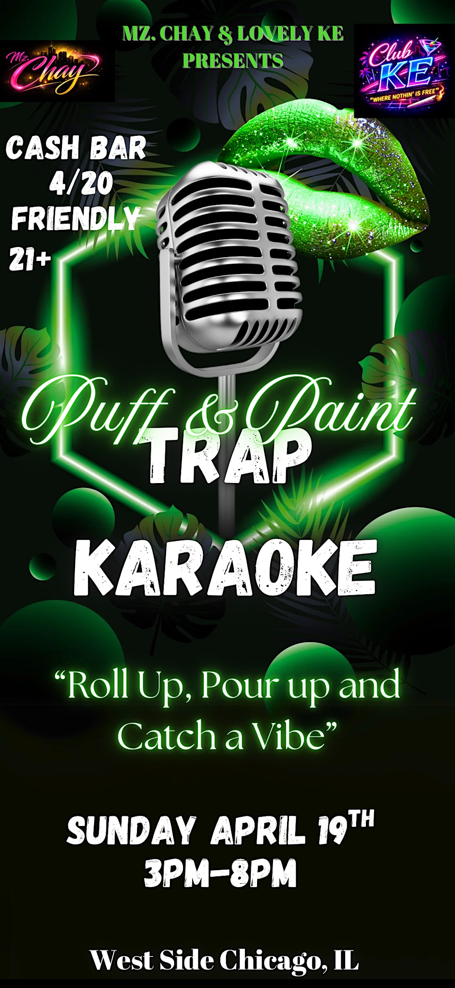 Puff & Paint Trap Karaoke Chicago | 420 Friendly Sip & Paint Party