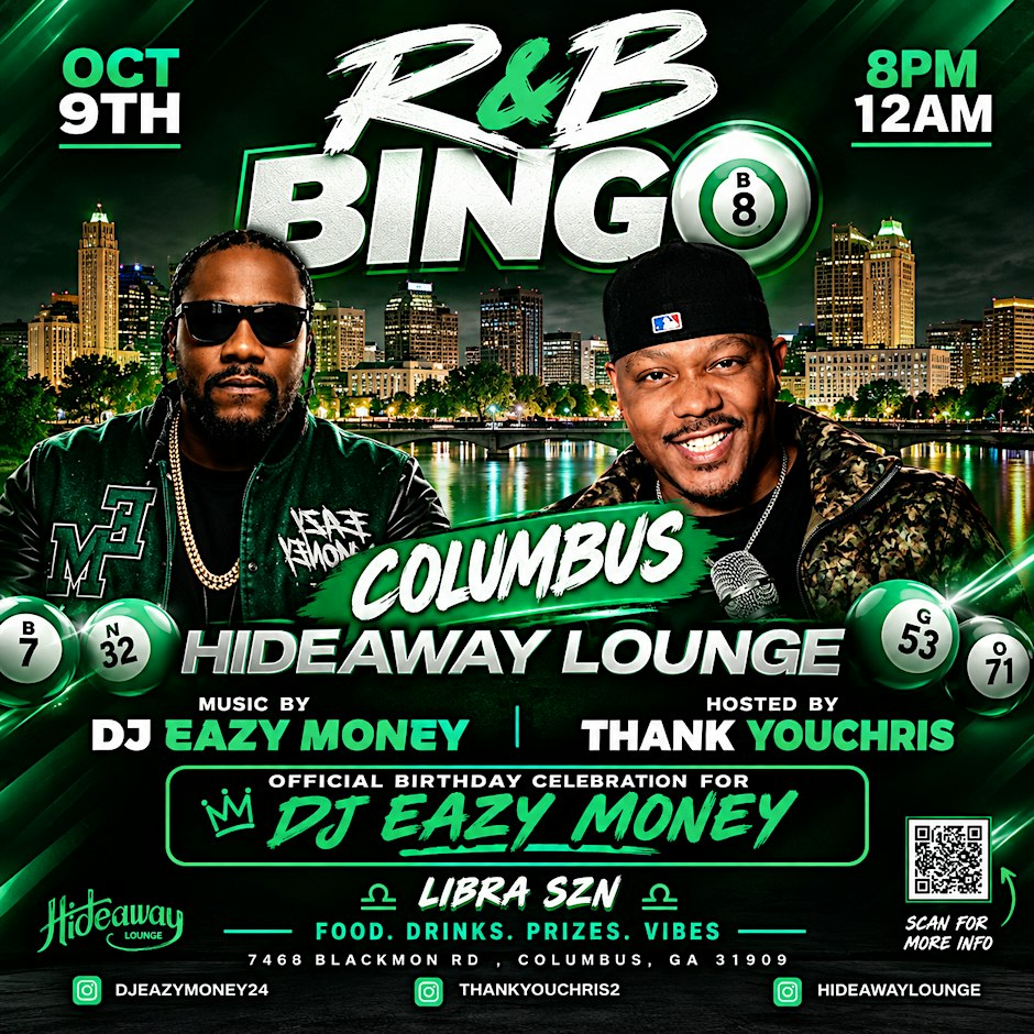 R&B BiNGO Columbus 10/9/26! R&B Vs Trap Bingo W/Comedian THANK YOU CHRIS