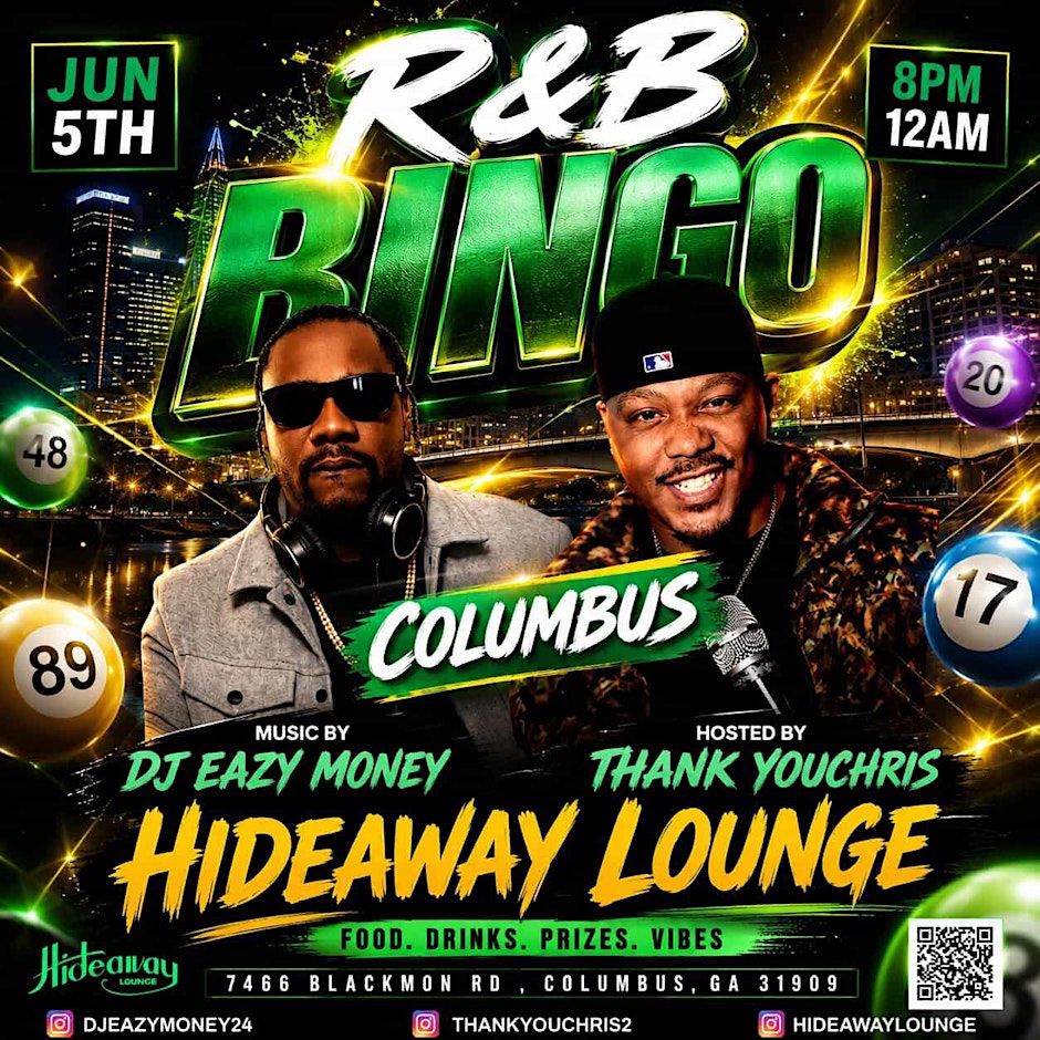R&B BiNGO Columbus 8/15/26! R&B Vs Trap Bingo W/Comedian THANK YOU CHRIS