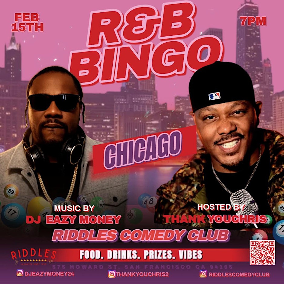 R&B BiNGO FRISCO! 8/23/26 TRAP Vs R&B BiNGO W/ Comedian THANK YOU CHRIS