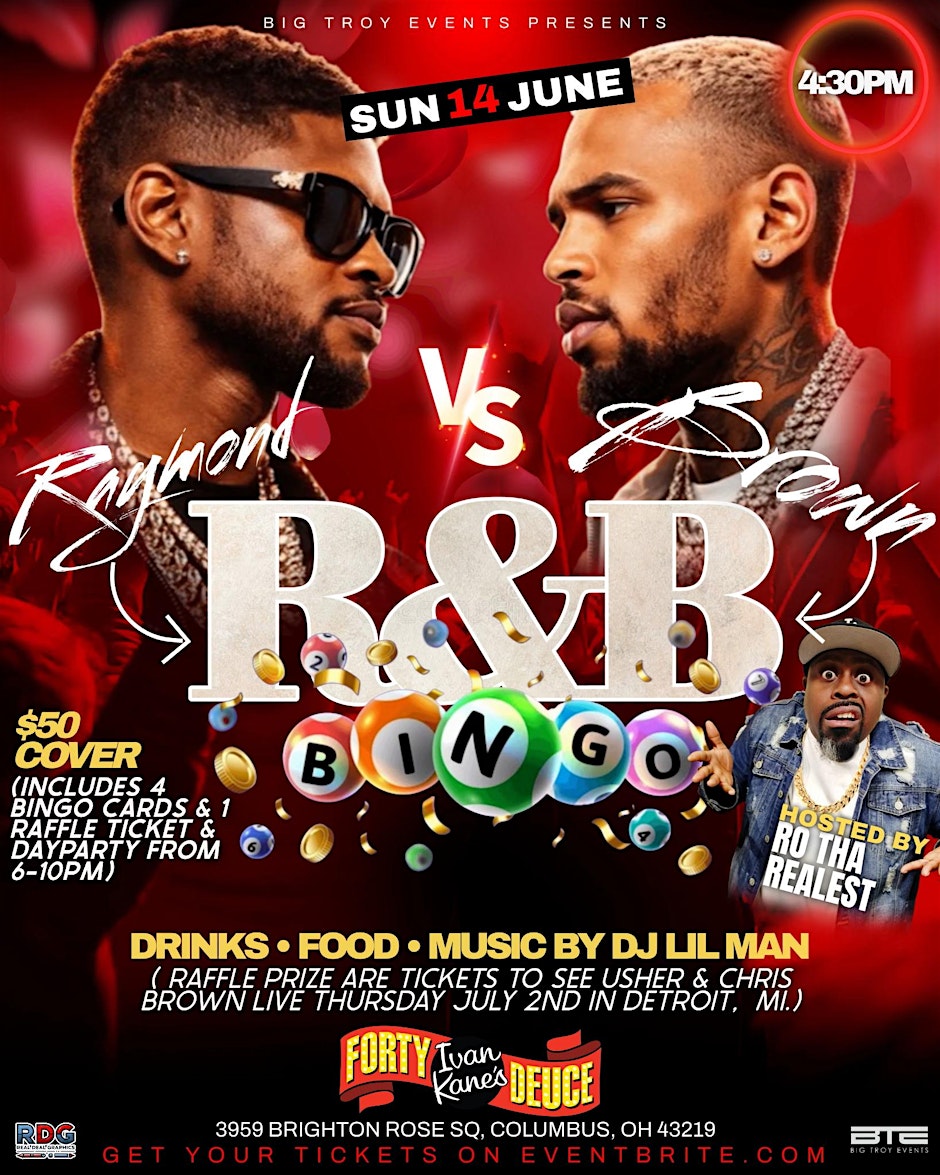 R&B BINGO: RAYMOND vs. BROWN EDITION - Win tix to the “R&B TOUR”